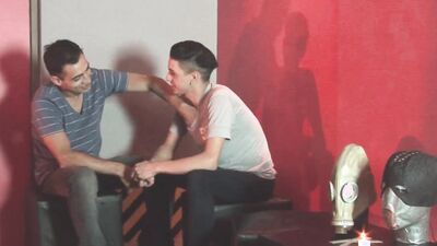 Experienced guy seduces a cute young twink into blowjobs and fucking