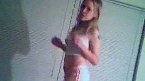 Teen blonde webcam whore dancing for me on webcam