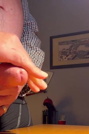 Playing with My Cock at My Desk Again