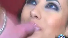 Sucking and balls licking action from Angela Winter