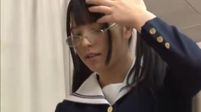 Ai Uehara Asian teen 18+ in pigtails masturbates in school