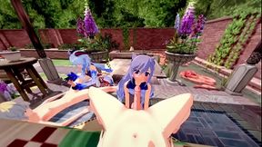 HOT FOURSOME WITH BAAL AND SARA - GENSHIN IMPACT PORN