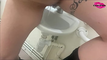 Pissing in the Work Sink and Playing with it