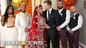 BRAZZERS - Danny Catches His Bride Yasmina Khan Fucking Xander & Bilbo After Their Indian Wedding