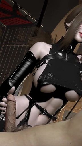 Latex Slut Has Bondage Femdom Threesome