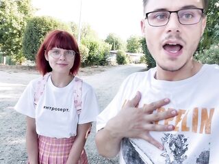 I meet a redhead college beauty and take her back to my place for some intensive sex