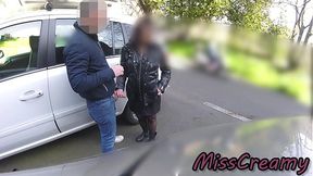 DICK FLASH ON STREET! Blowjob and Cum In Mouth with Bystanders Close! Extreme Voyeurism! - MissCreamy