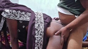Indian Sexy Fuck in the Bedroom in Green Saree