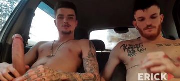 Erick Diaz and Carmona Masturbating Inside the Car in Downtown São Paulo