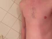 Cody Baker masturbating in the Shower