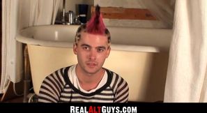RealAltGuys.com - Punk with Cherokee hair tugs his hard cock with enthusiasm