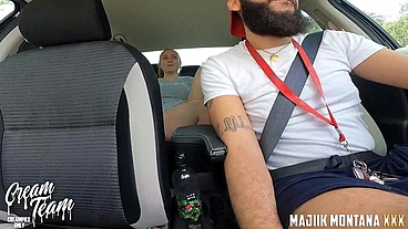 PAWG Uber Passenger Gracie Lets Majiik Montana Creampie Her Pussy