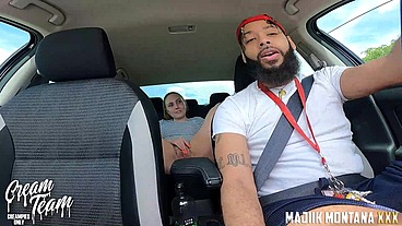 PAWG Uber Passenger Gracie Lets Majiik Montana Creampie Her Pussy