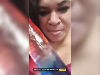 Giant Red White and Blue Sex tool