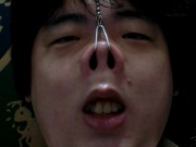 Nose hook masturbation3