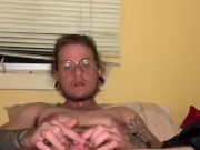 Wet and eye rolling ftm jerk off ends with intense shaking
