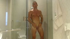 Jakub Shows His Big Muscles Before Taking a Shower