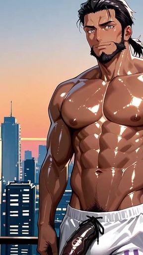 Ai Generated Intense Muscle Men