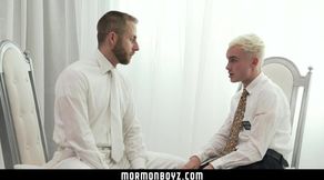 MormonBoyz - Ultra-Kinky k Missionary Jacked off by Priest Father