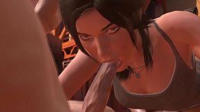 lara croft blowjob