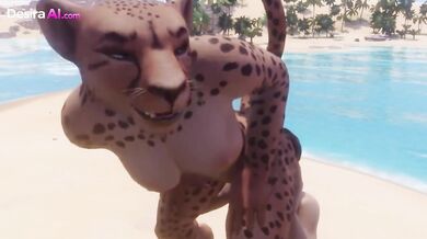 Hairy Furry Monster Ruts the Girl Until Cum Drips Everywhere