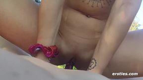 Newbies - Exhibitionist Fun at the Swimming Hole with Strap-On Climax&#x1F680;