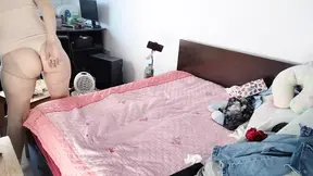 Naughty brunette amateur tries on clothes and gets fucked
