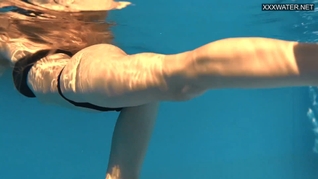 Topless Blonde Latvian Nata Ocean Enjoys a Swim