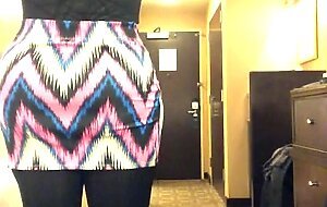 Krystal's Hotel Tease (trans, fetish, female mask, mask, feminization, crossdress, transformation)