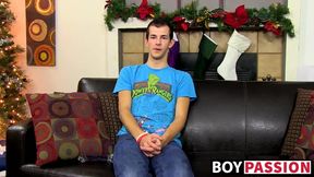 Horny gay teen masturbates with a toy in his cute ass