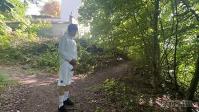German Turk 19 Years Old Jerks off at the Castle in Bavaria