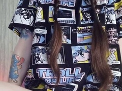 Jessy funny amateur teen brunette toying