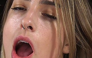 Bound hairy blonde is machine banged