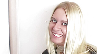 Sexy Hottie Riley Evans With Blonde Hair Deep Throats Hard