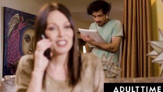 ADULT TIME - STEPMOM RayVeness CATCHES Stepson Drawing Her and AGGRESSIVELY FUCKS Him For CUMMED!