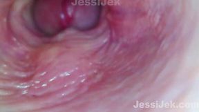 Slutty Vixen JessiJek Gets Double Creampie Then Shows the Mess Inside with a Fucking Endoscope