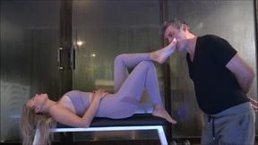 GABRIELLA - Gym exercises - Toe sucking, sweaty feet licking, face crushing under feet