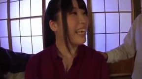 Plump Japanese MILF's Threesome Titty-Twisting Handjob Fiesta