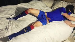 Football Jock Post-game Jerkoff: Cumming on Football Kit