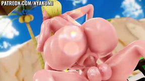 Android 18 & Bulma - Futa Beach Group Celebration