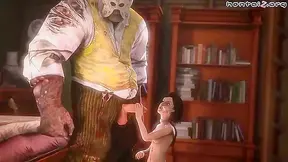 Bioshag - Bioshock Elizabeth gives a monster a blowjob, facial, and hardcore fuck