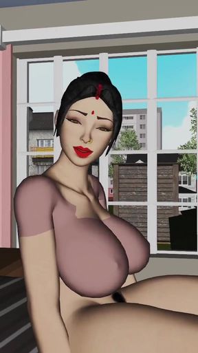 chachi ghusa rahi thi chut me belan maine pakda   Clip 1