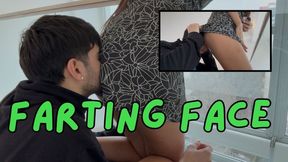 Bursting my face in my neighbor's asshole