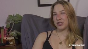 Ersties: Passionate German blonde masturbates on cam