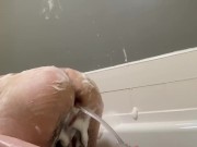 Soapy Femboy Pounds Ass In Bath