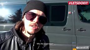 LETSDOEIT - Busty Czech PAWG Bounces Her Huge Tits On The SEX Bus