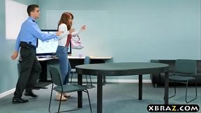 Hot latina MILF busted by the stores security guard