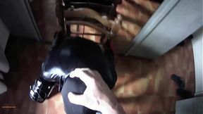 Preview - Milf tied to a chair, mouth fucked with ring gag and throatpie POV