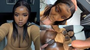 Dark-haired lady spills juices in mission position &mdash;  finishes with a wet cumshot