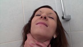 lena dark gets hardcore fuck during shower by horny room-mate